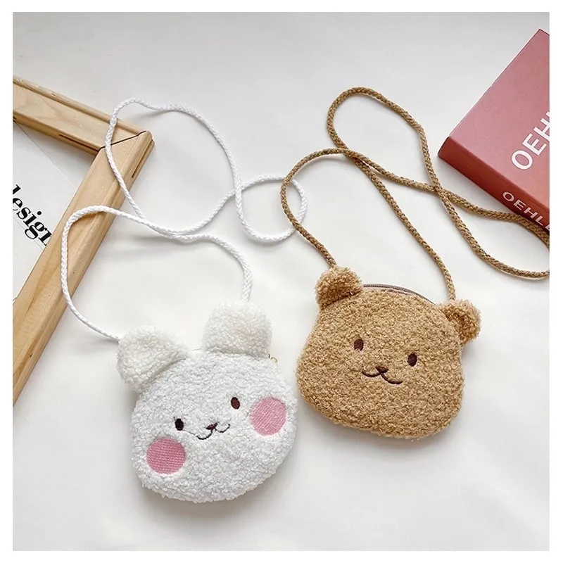 2024 Fashion New Trendy Children's Crossbody Bag Girl's Coin Purse Cartoon Cute Shoulder Bag Rabbit Small Satchel