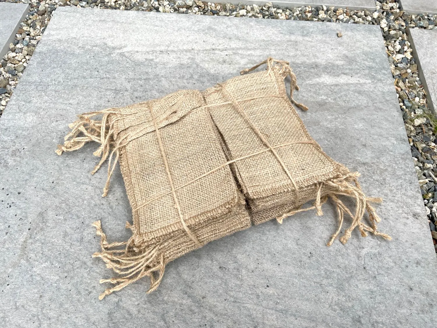 4" x 6" Small Burlap Bags With Drawstring - 100% Natural Jute