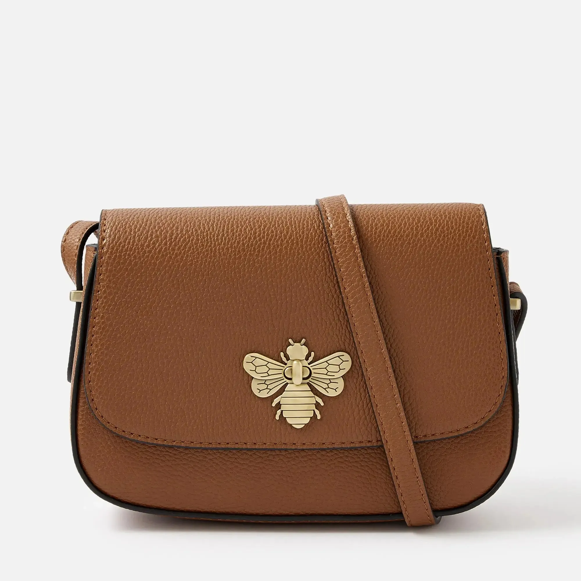 Accessorize London Women's Britney Bee Tan Sling bag