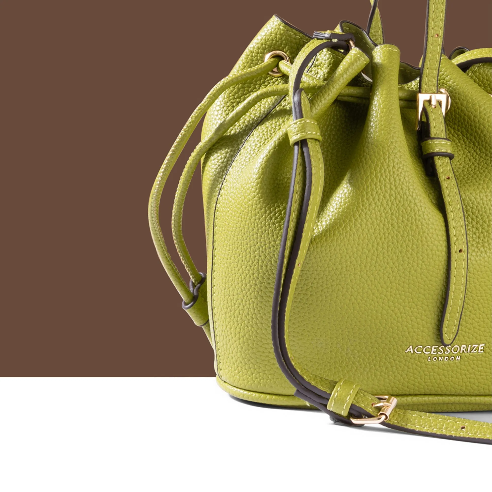 Accessorize London Women's Green Mini Duffle Bag