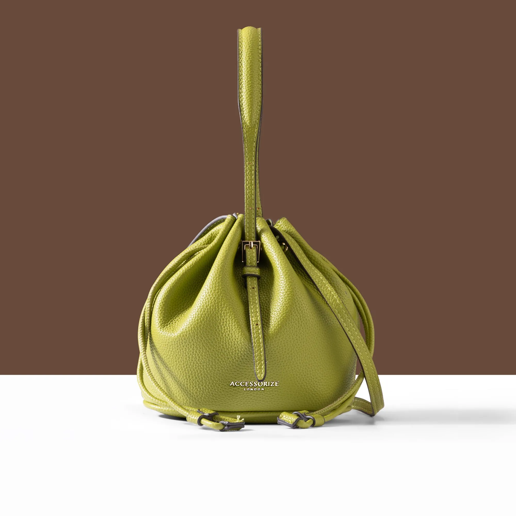 Accessorize London Women's Green Mini Duffle Bag