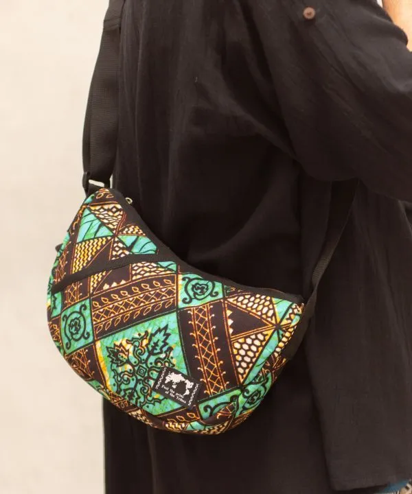 African Pattern Round Shoulder Bag