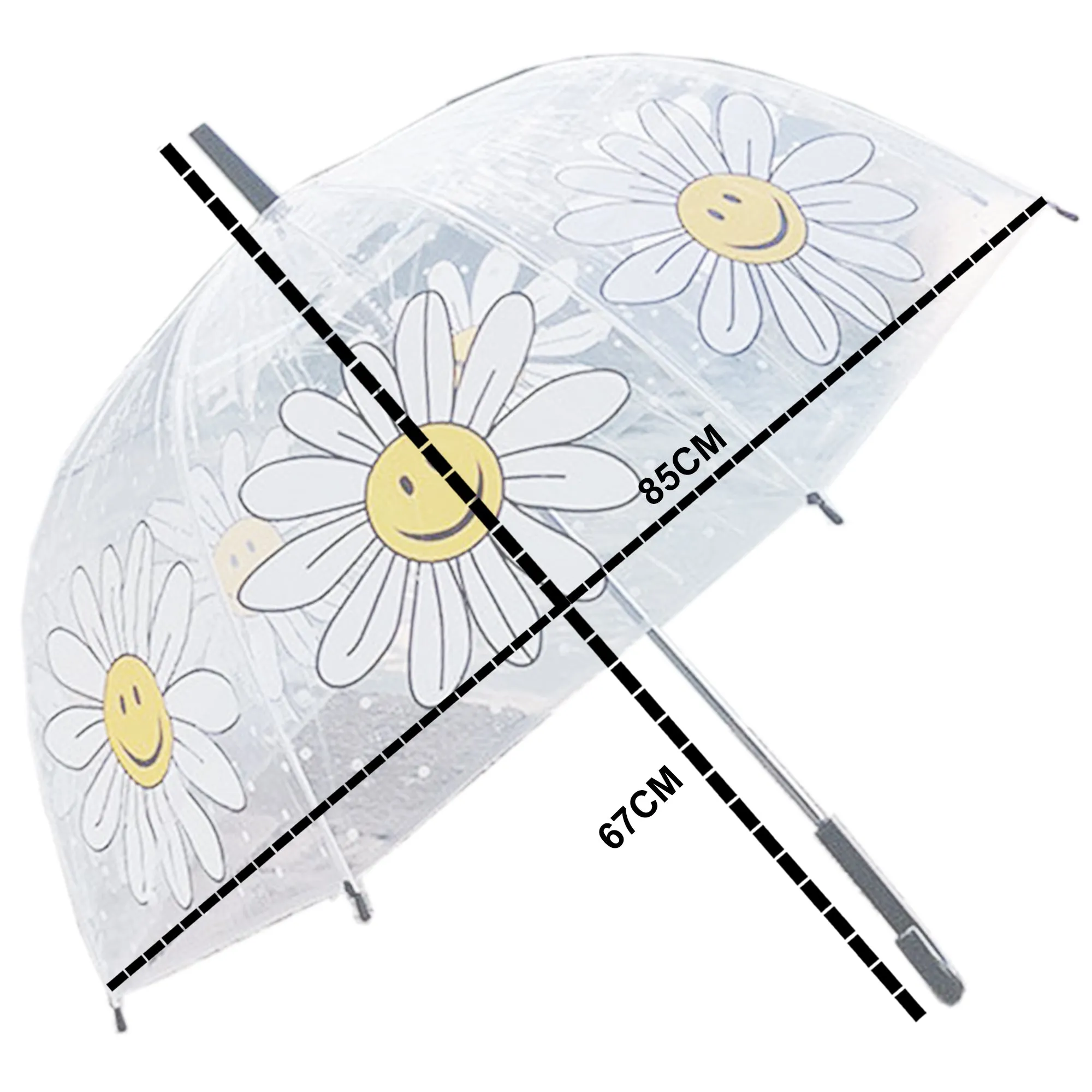 Babymoon Sunflower Designer Transparent Automatic Kids Umbrella 2 To 10 Y | Yellow