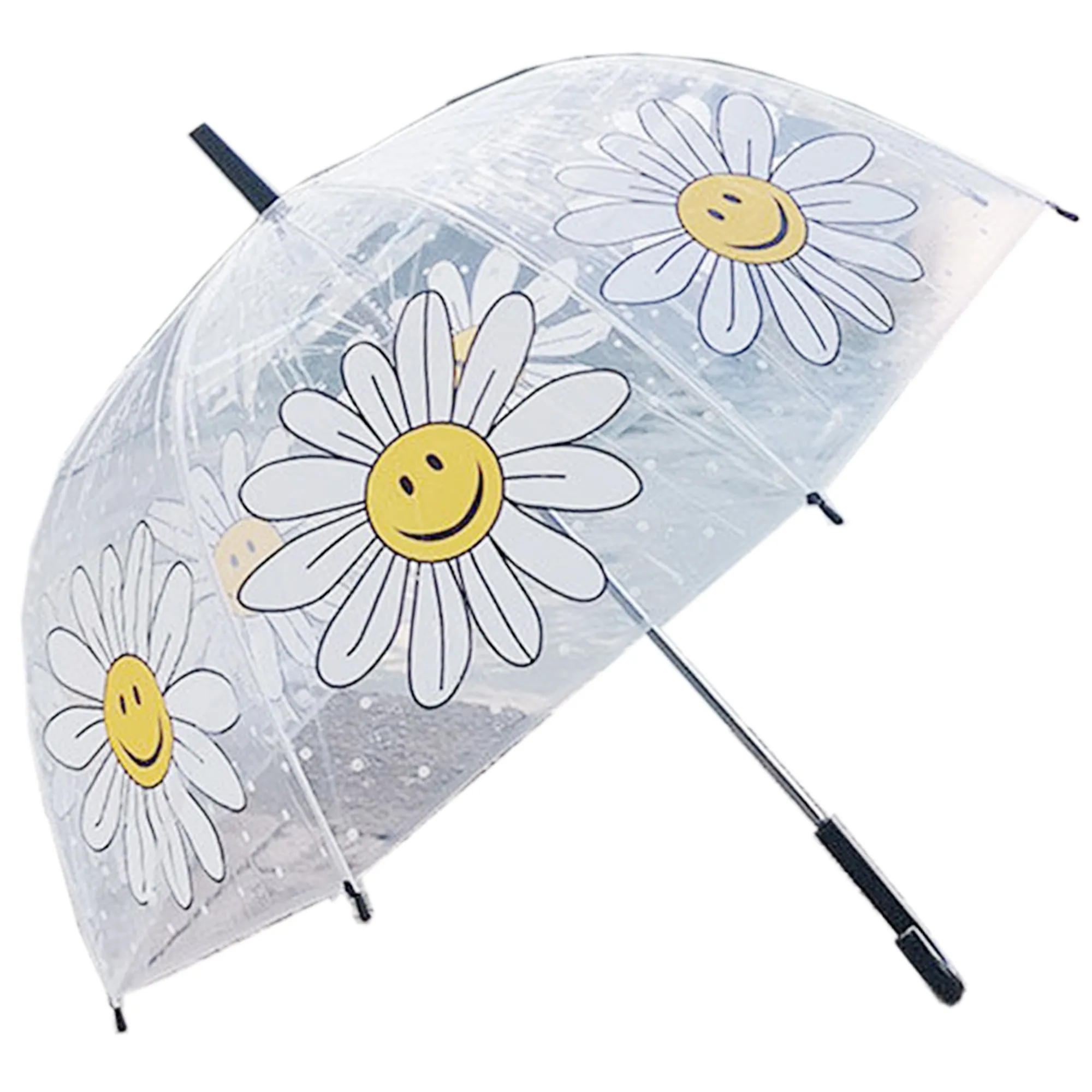 Babymoon Sunflower Designer Transparent Automatic Kids Umbrella 2 To 10 Y | Yellow