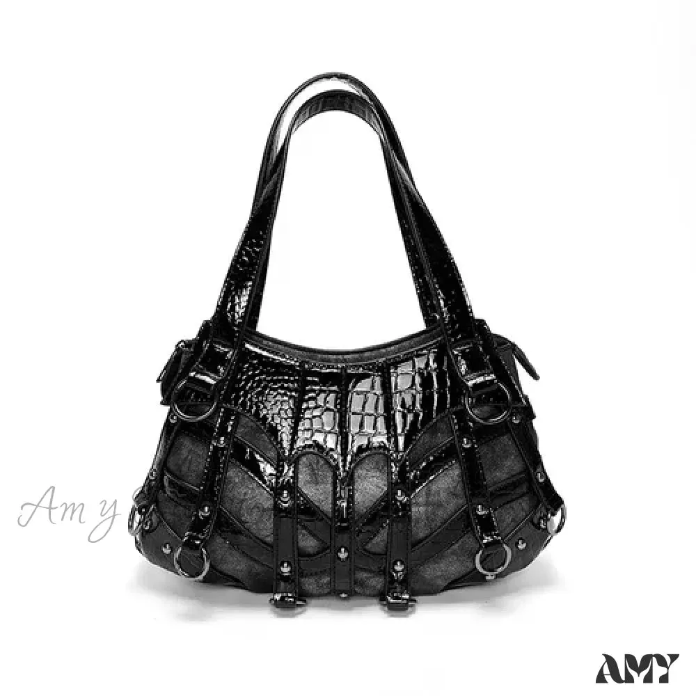 Bag Gothic High Capacity Rivet Punk Cool Popular Chic Crossbody Y2K