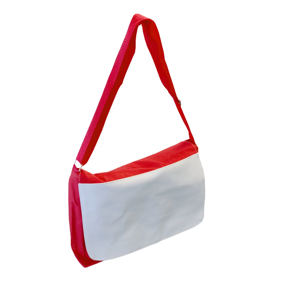 Bags - LARGE SHOULDER BAG with POCKETS - 38cm x 30cm - RED