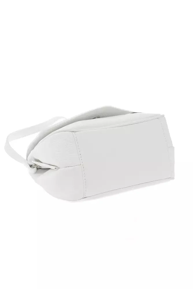 Baldinini Trend White Leather Women Crossbody Bag