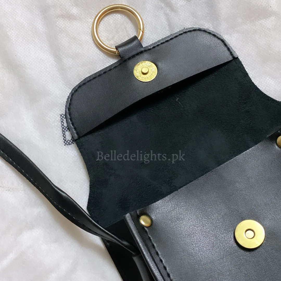 Black Belle the ring crossbody bag