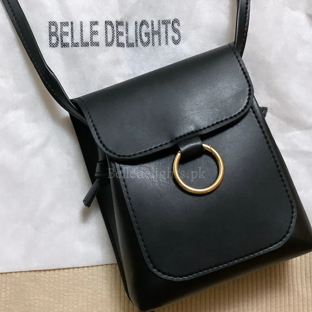 Black Belle the ring crossbody bag