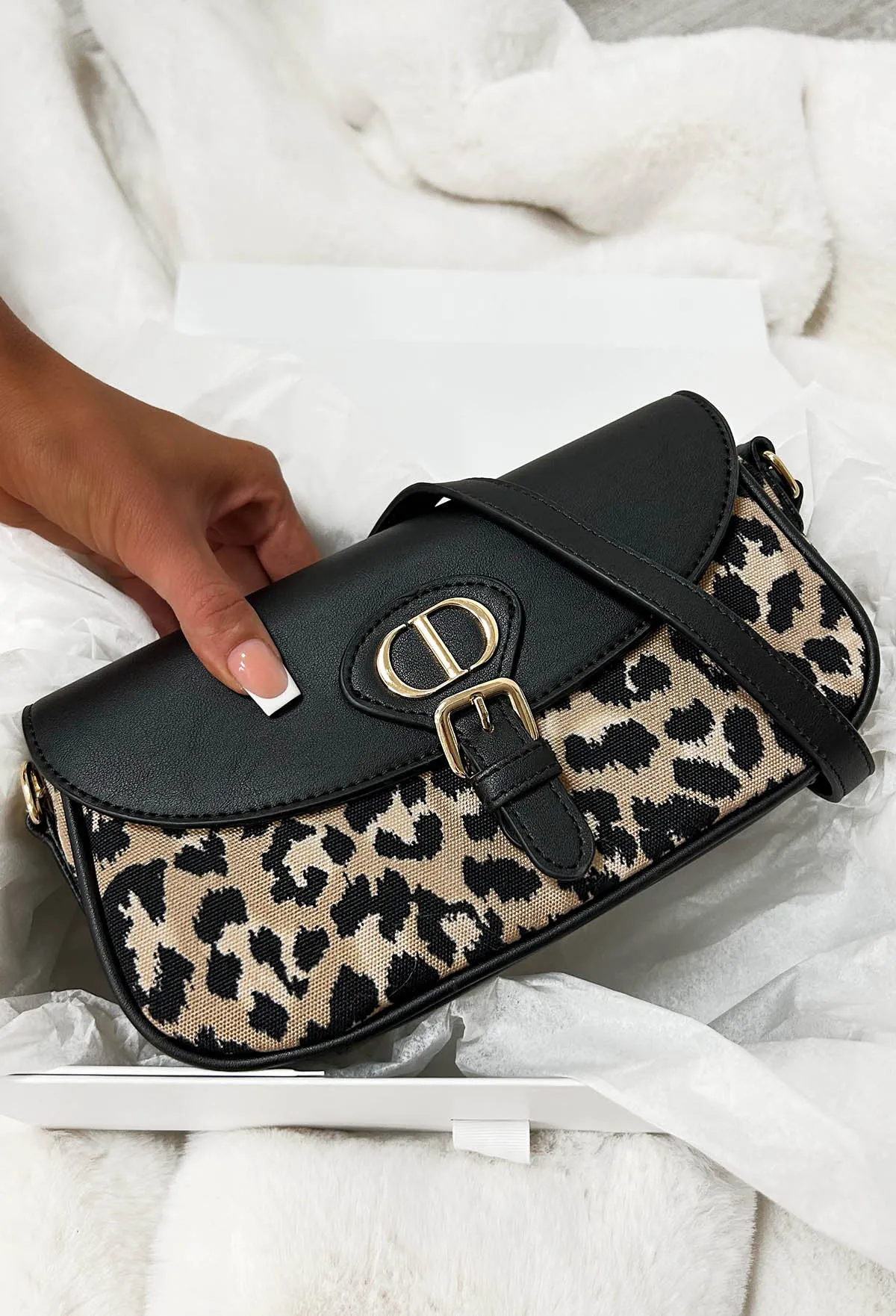 Blakely Leopard Pattern Detail Shoulder Bag