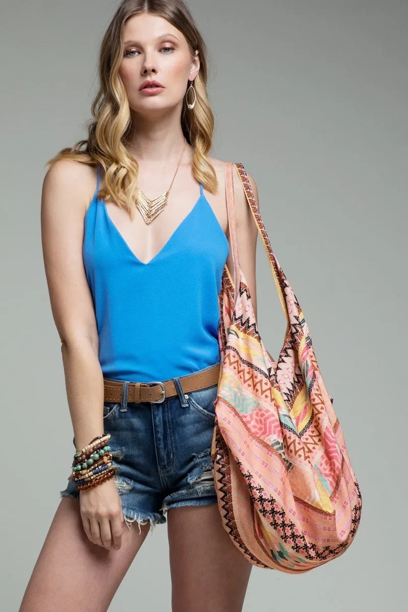 Bohemian Ethnic Print Inspired Shoulder Bag