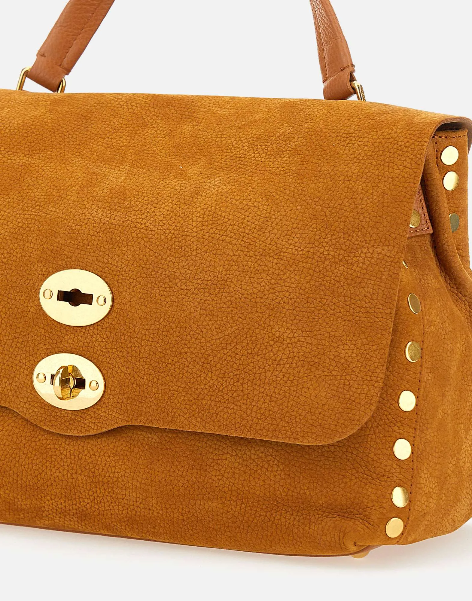 Brandy Nubuck Medium Top Handle Bag