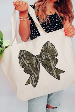 Camo Coquette Canvas Jumbo Tote