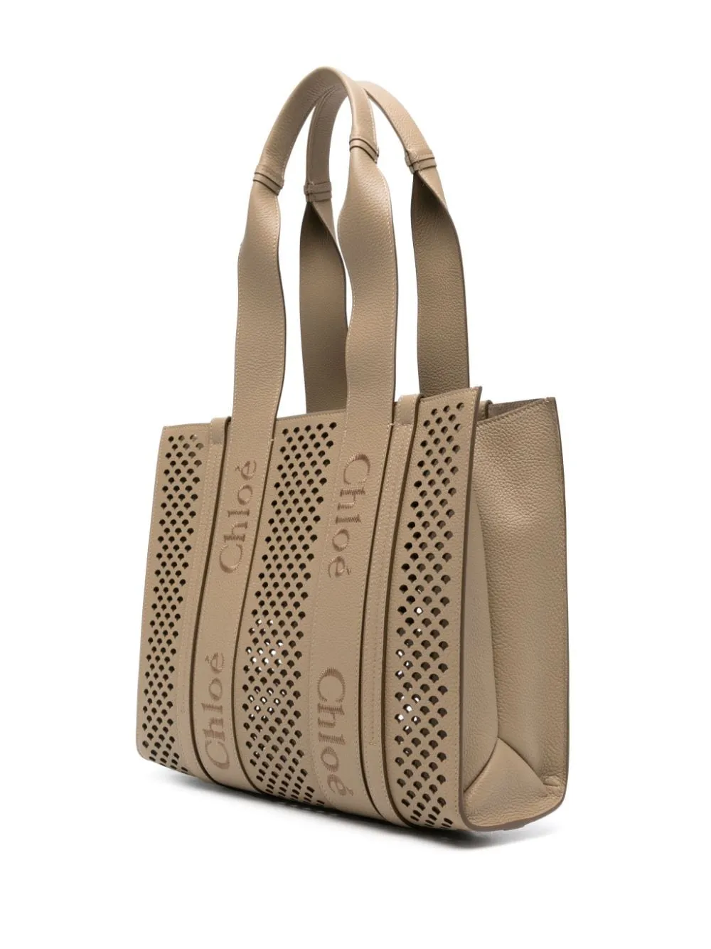 Chloé Women Woody Leather Medium Tote