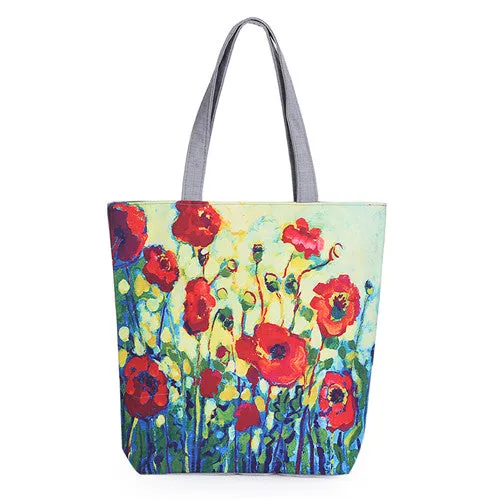 Colorful Floral Printed Single Shoulder Bag