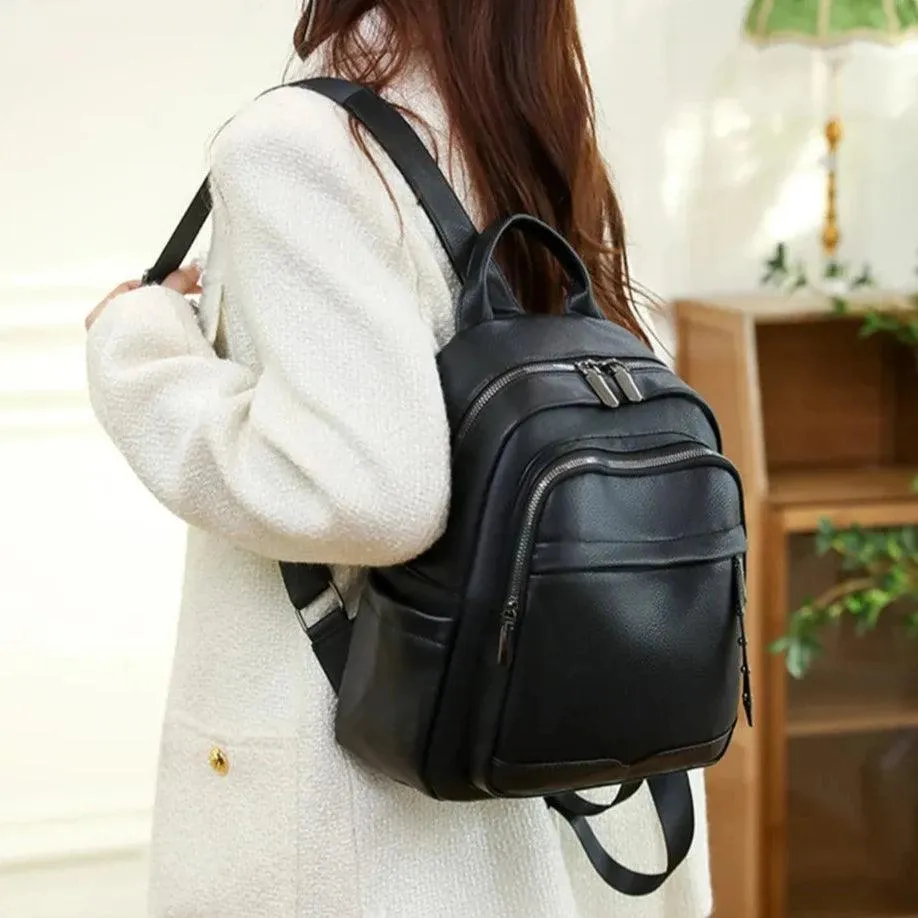 Cool OCB123 Women's Soft Leather Backpack: Shoulder Bags