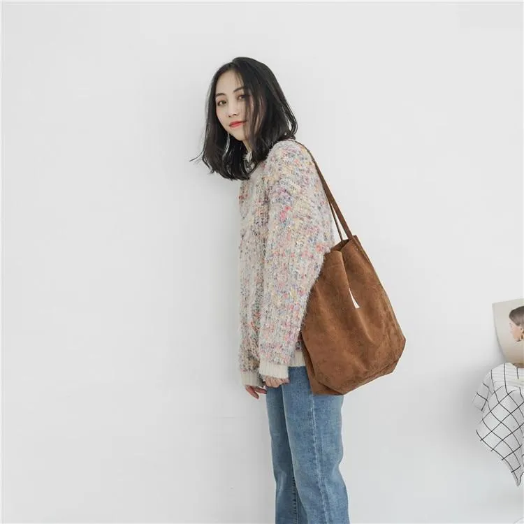 Corduroy Canvas Shoulder Bags