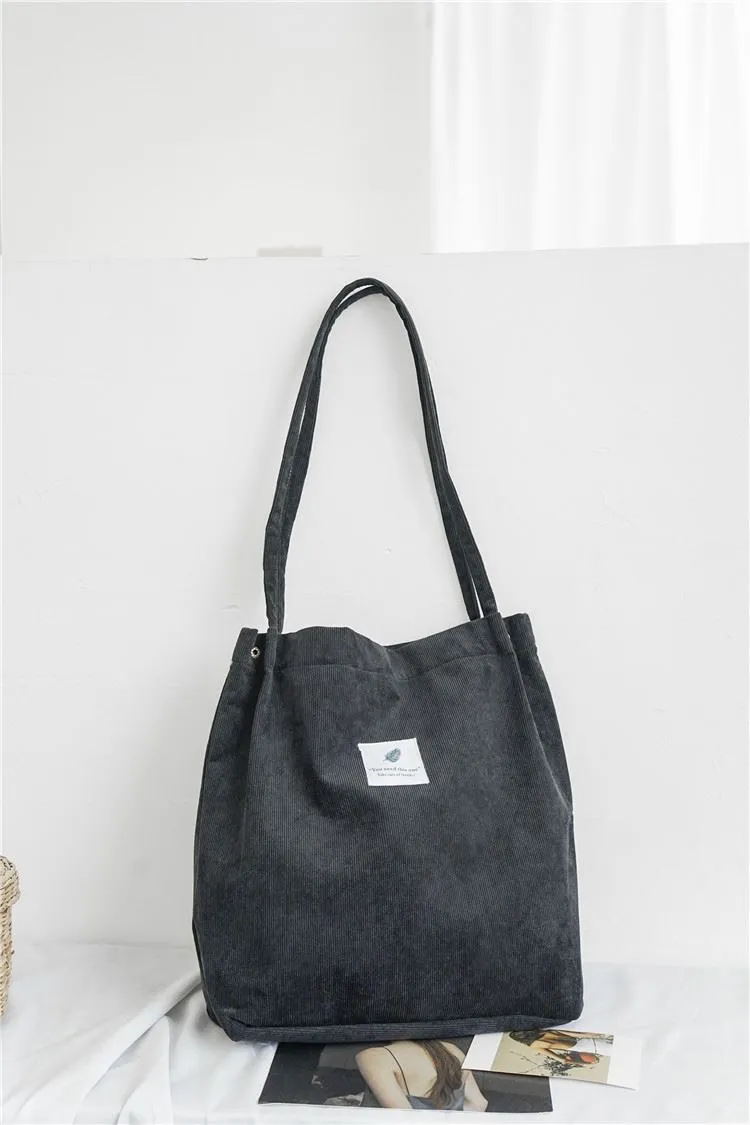 Corduroy Canvas Shoulder Bags