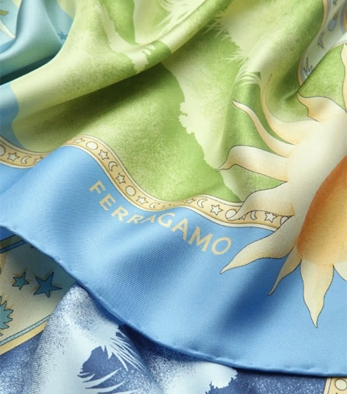 Day & Night Foulard Light Blue/Lime