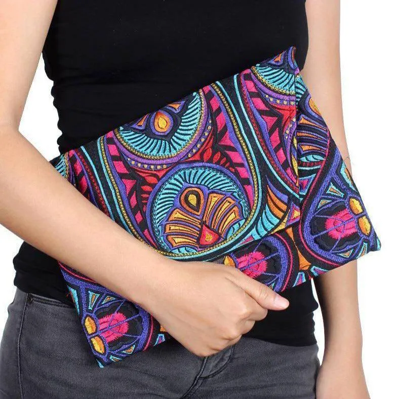 Embroidered Tahj Envelope Clutch | iPad Bag - Thailand