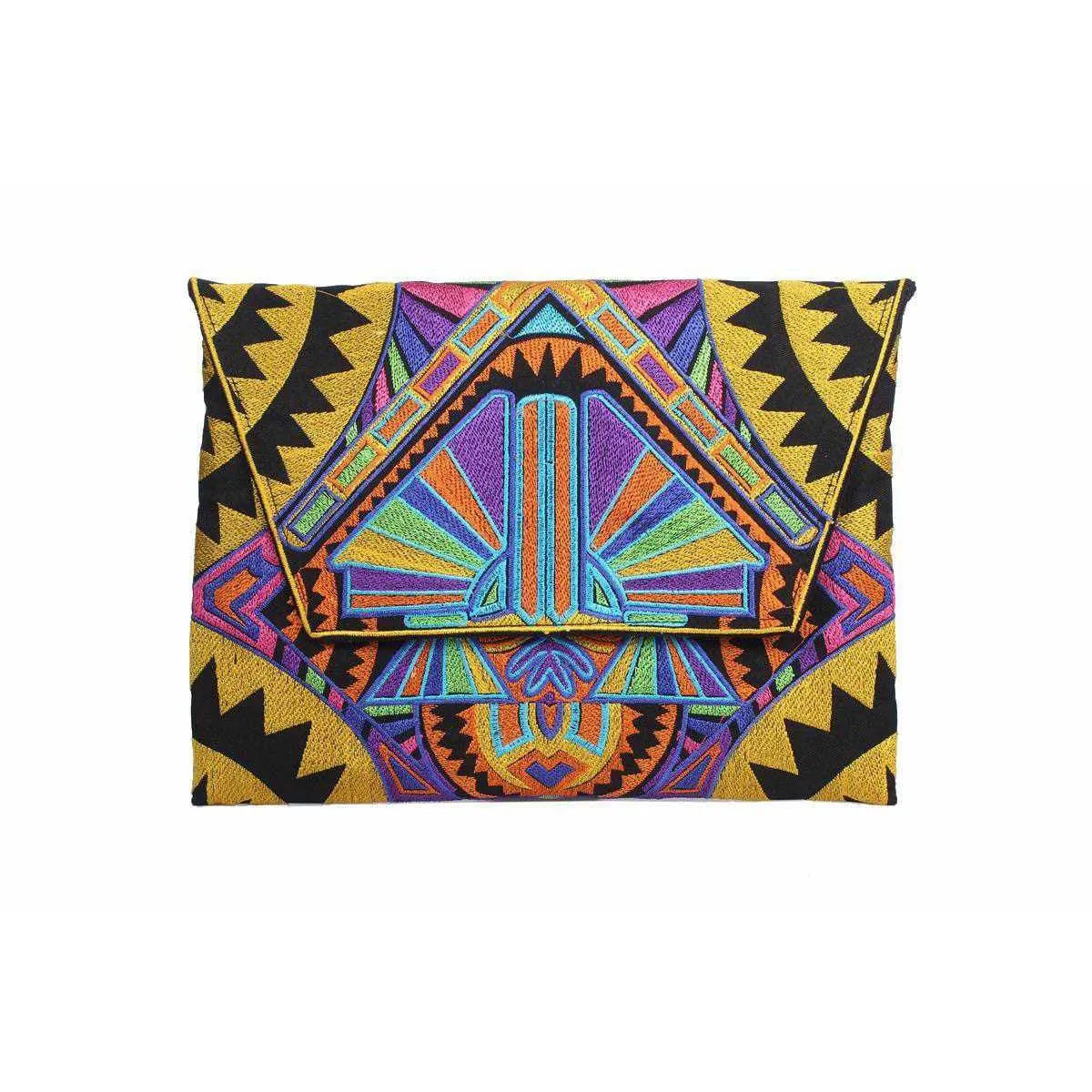 Embroidered Tahj Envelope Clutch | iPad Bag - Thailand