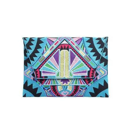 Embroidered Tahj Envelope Clutch | iPad Bag - Thailand