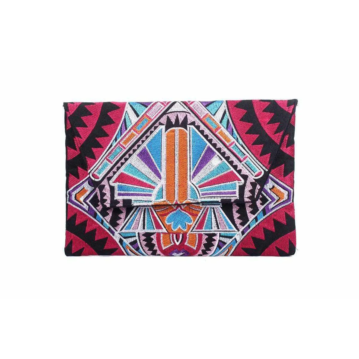 Embroidered Tahj Envelope Clutch | iPad Bag - Thailand