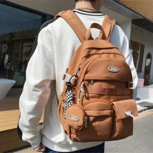 Extra Pockets Casual School Backpack