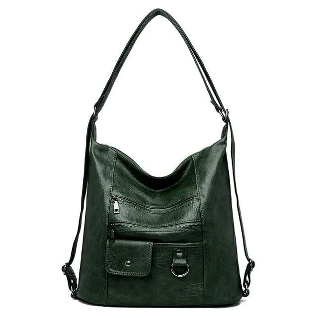 Faux Leather Casual Cross Body Bag