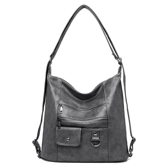 Faux Leather Casual Cross Body Bag