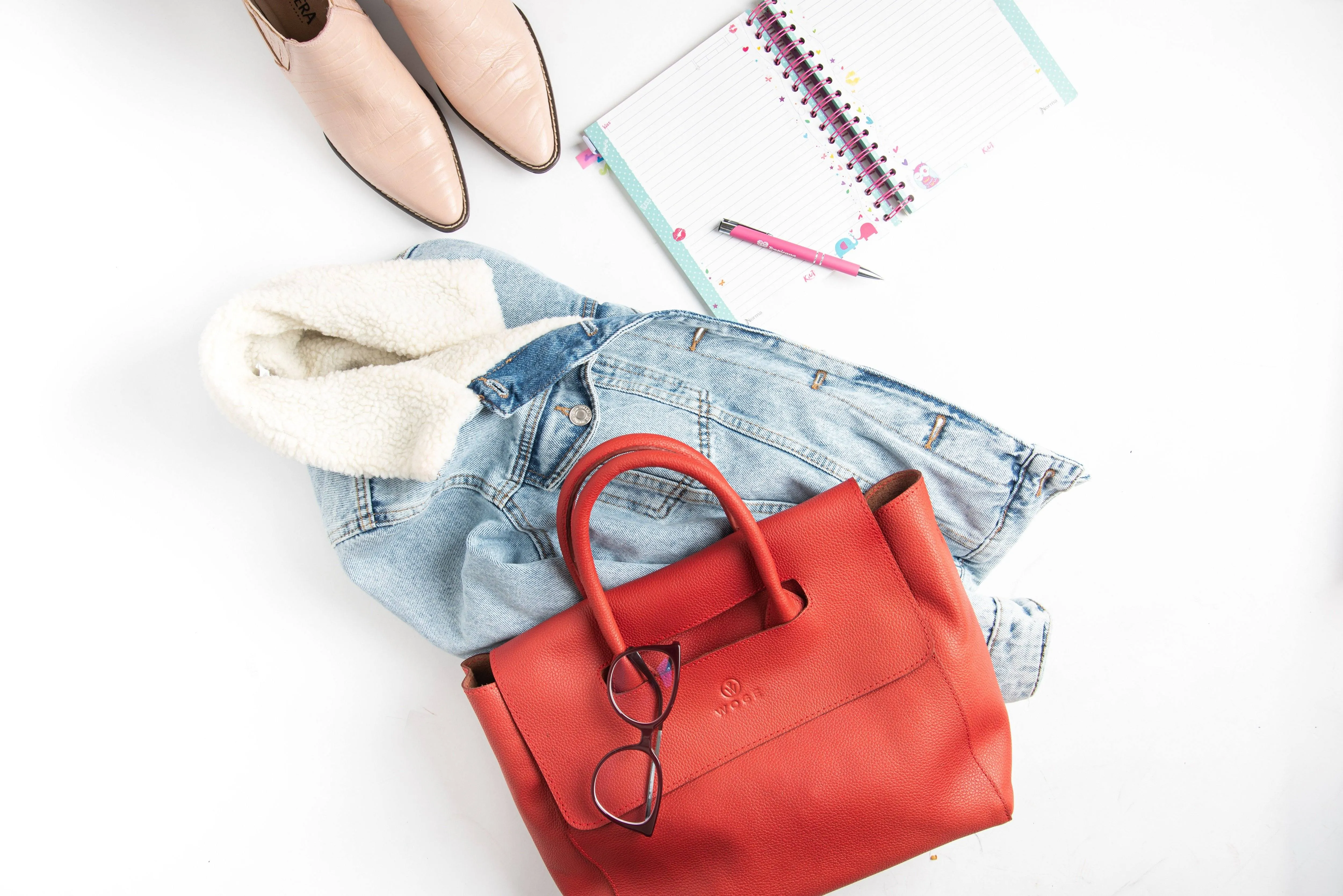 Foldover Tote in Rustic Red Leather- Not Cncled