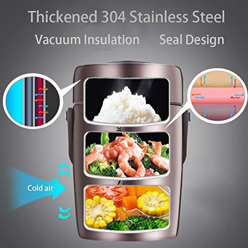 Food,3 Layers Vacuum Insulated Stainless Steel Food Jar,2L Leak Proof Soup Food es for Kids and Adults