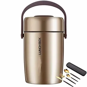 Food,3 Layers Vacuum Insulated Stainless Steel Food Jar,2L Leak Proof Soup Food es for Kids and Adults