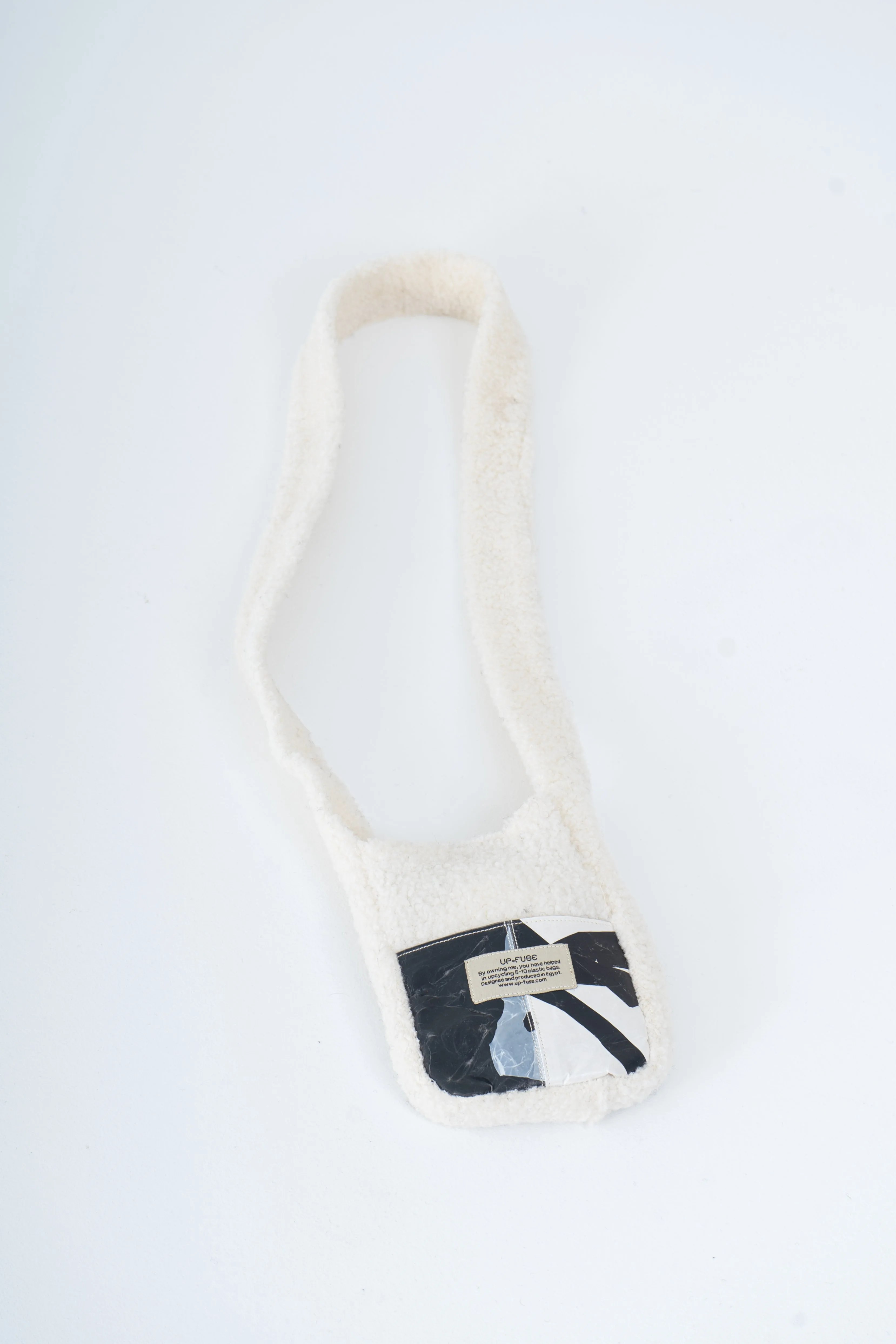 Fur Cross Bag in Beige Monopoly