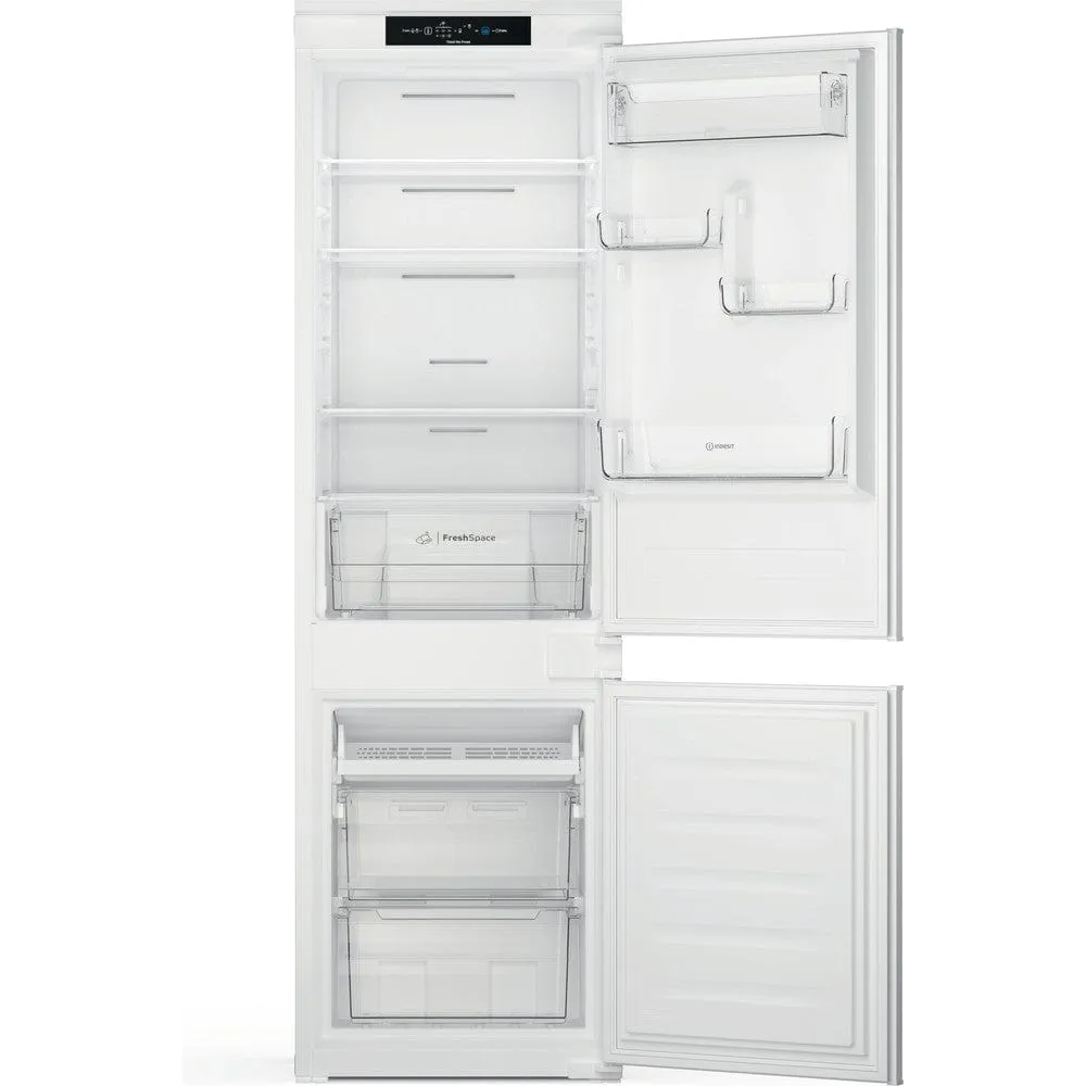 Indesit INC18T311 Integrated Frost Free Fridge Freezer with Sliding Door Fixing Kit - White