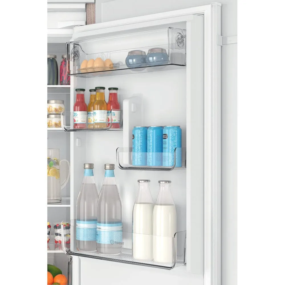 Indesit INC18T311 Integrated Frost Free Fridge Freezer with Sliding Door Fixing Kit - White