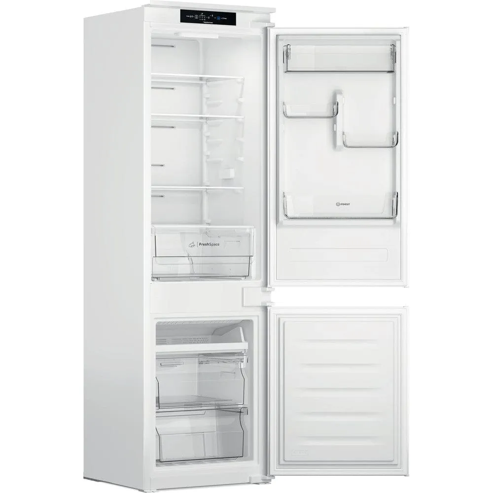 Indesit INC18T311 Integrated Frost Free Fridge Freezer with Sliding Door Fixing Kit - White