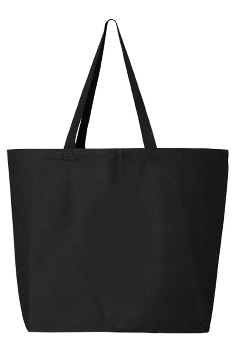 Ivory Coquette Bow Canvas Jumbo Tote