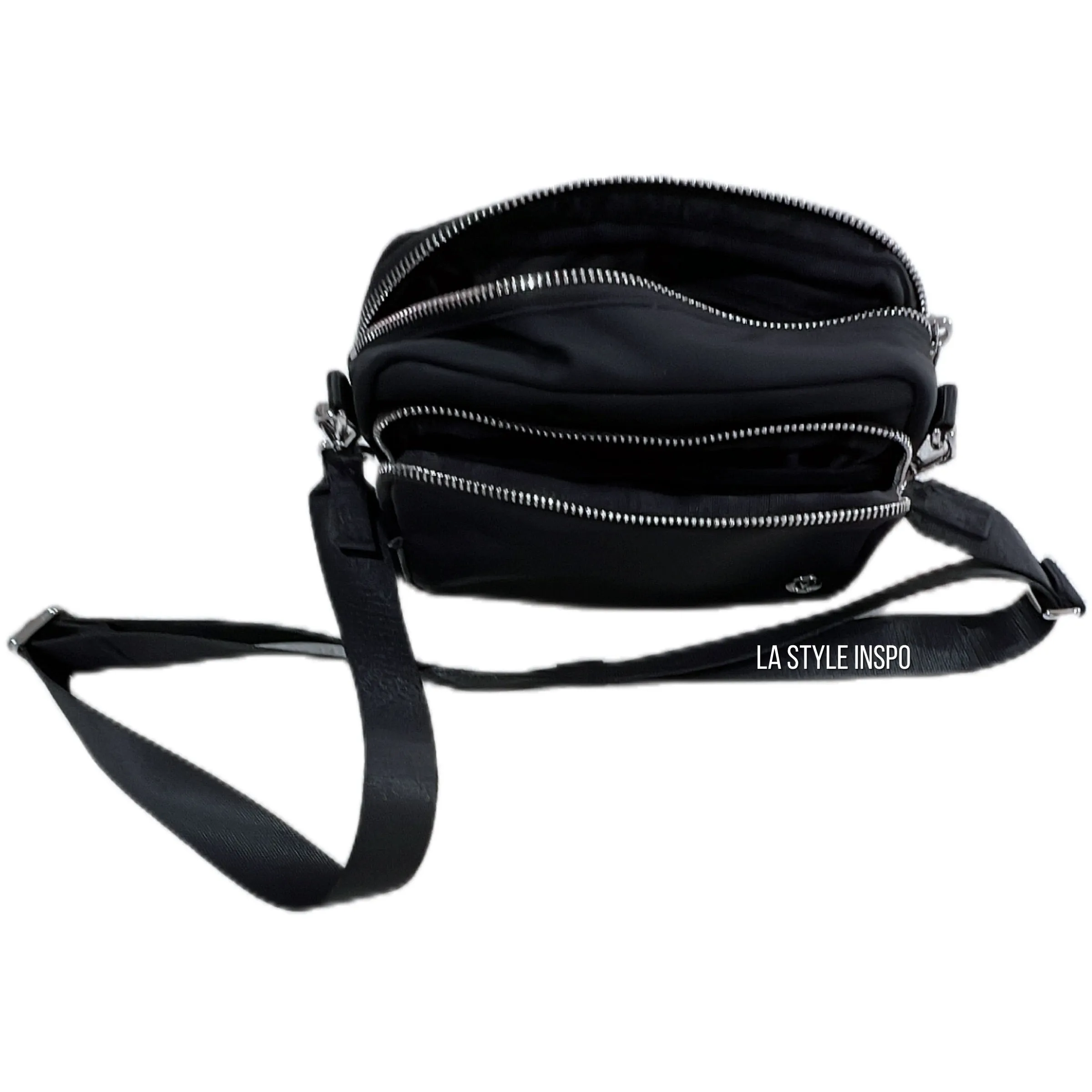 Lululemon Crossbody Bag Black 2L Metal Hardware