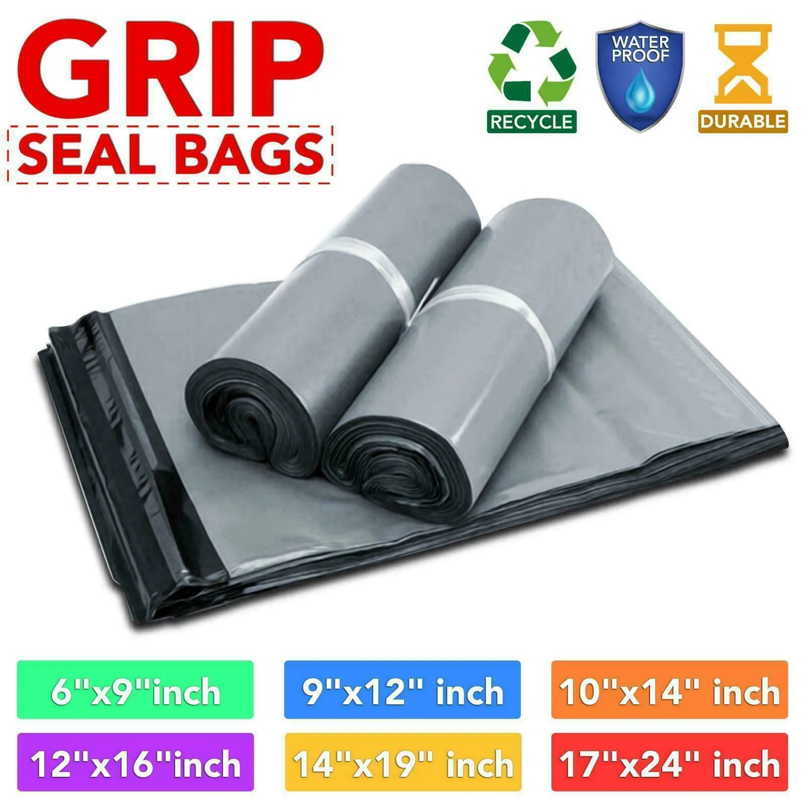 Mailing Bags Strong Grey Grip Self Seal Plastic Poly Bag Postage UK