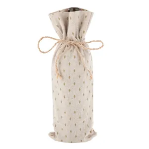 Marketplaceª Gold and Cream Jute Wine Sack by Twine