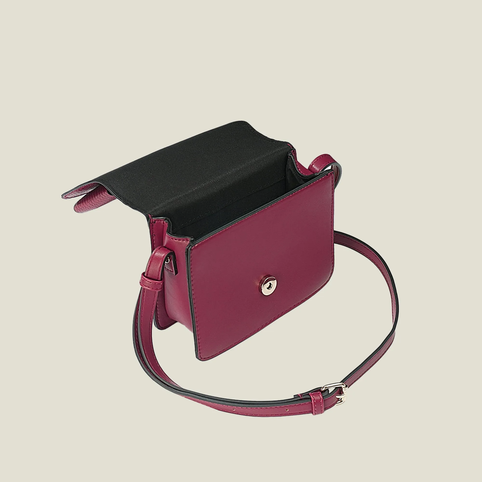 Maroon Bow Square Sling Bag