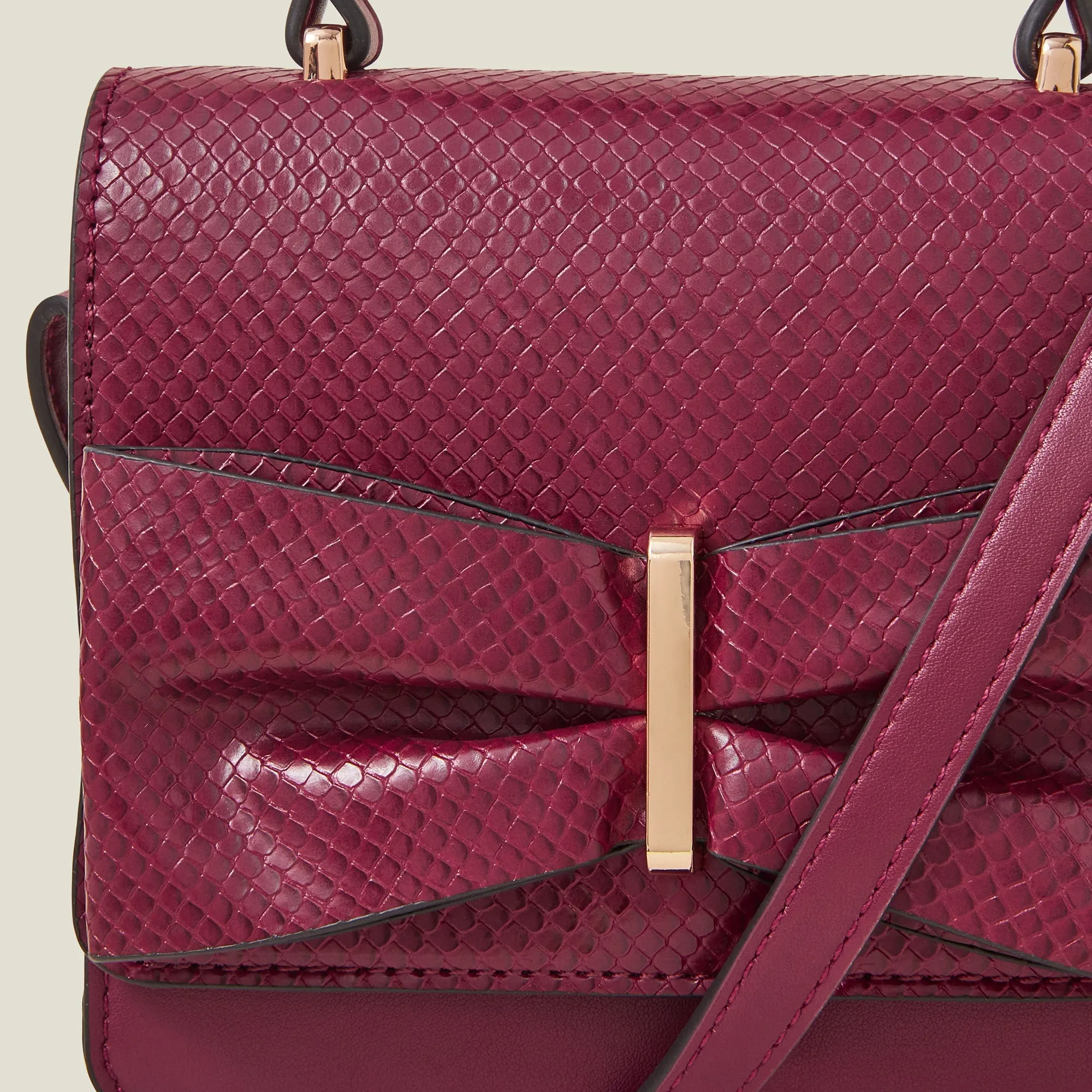 Maroon Bow Square Sling Bag