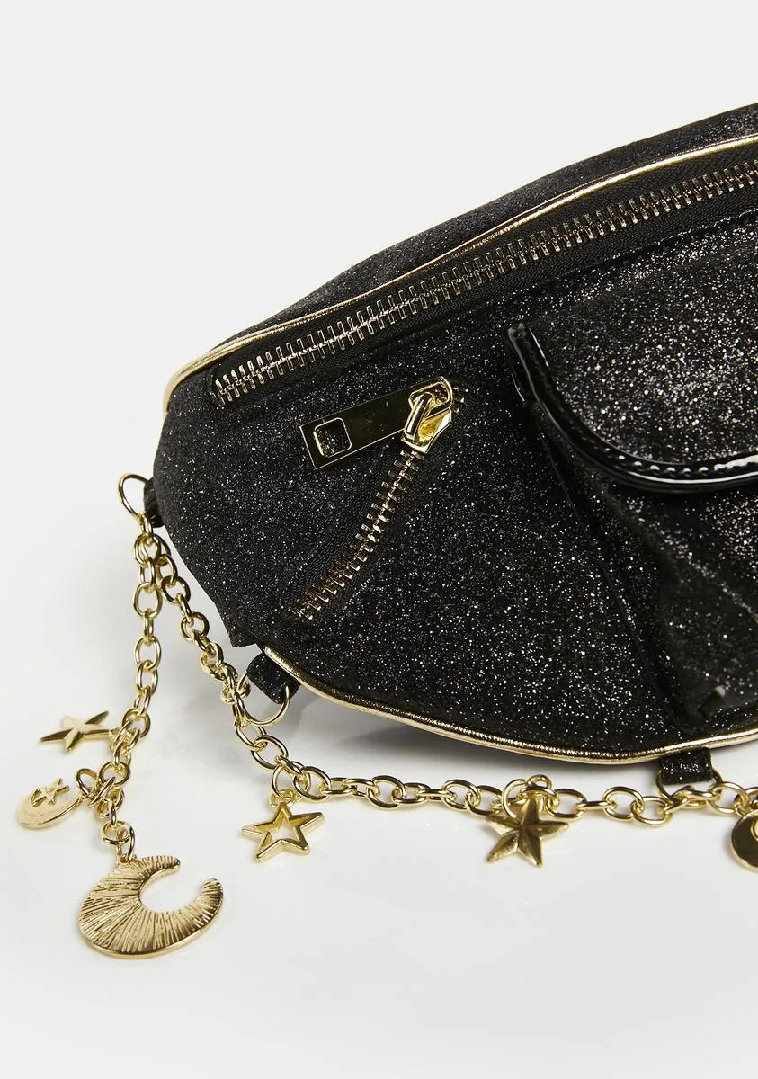 Midnight Solstice Glitter Belt Bag