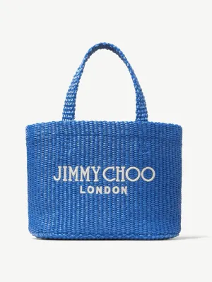 Mini blue beach tote bag