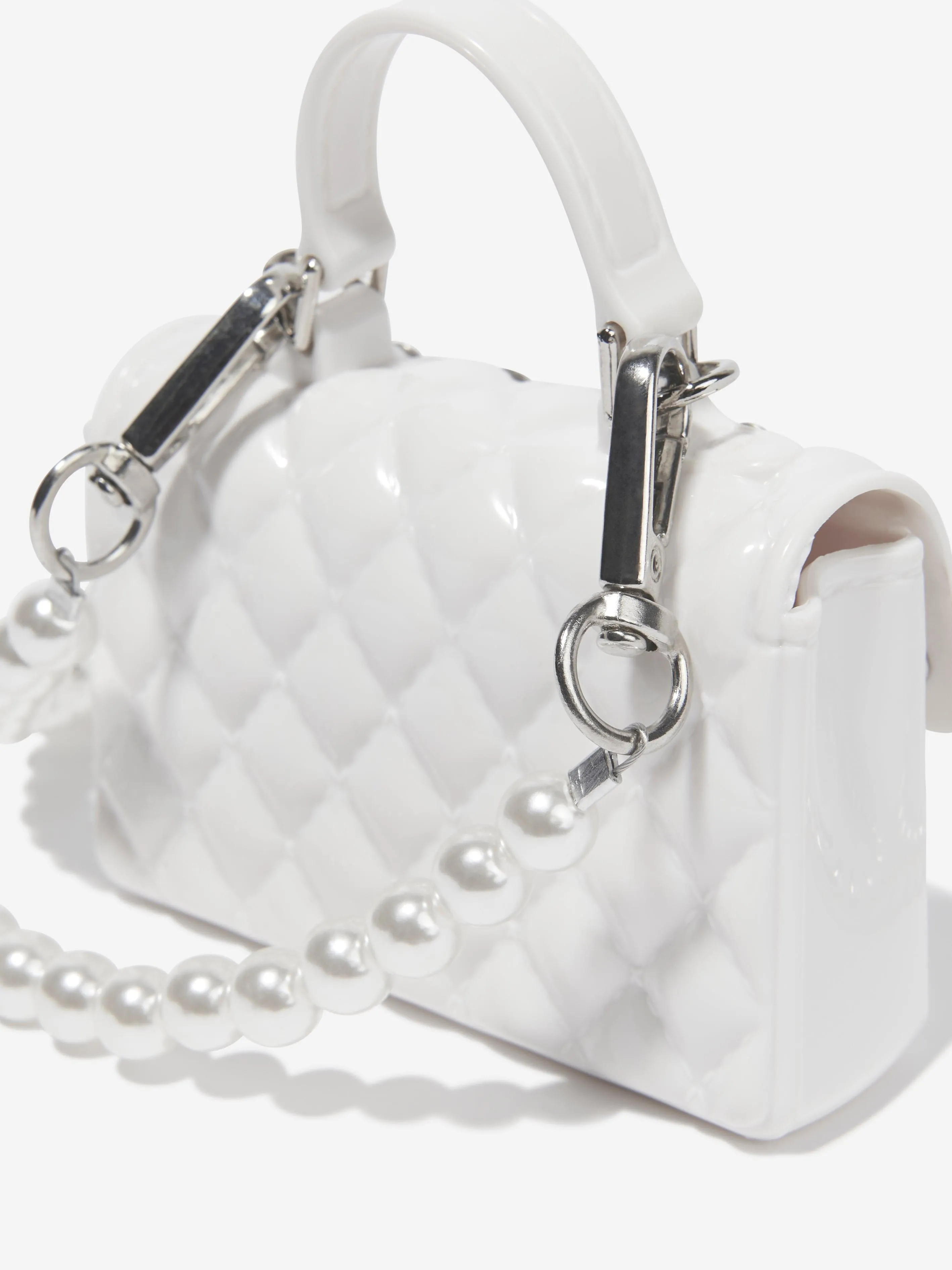 Monnalisa Girls PVC Lilly Bag In Cream