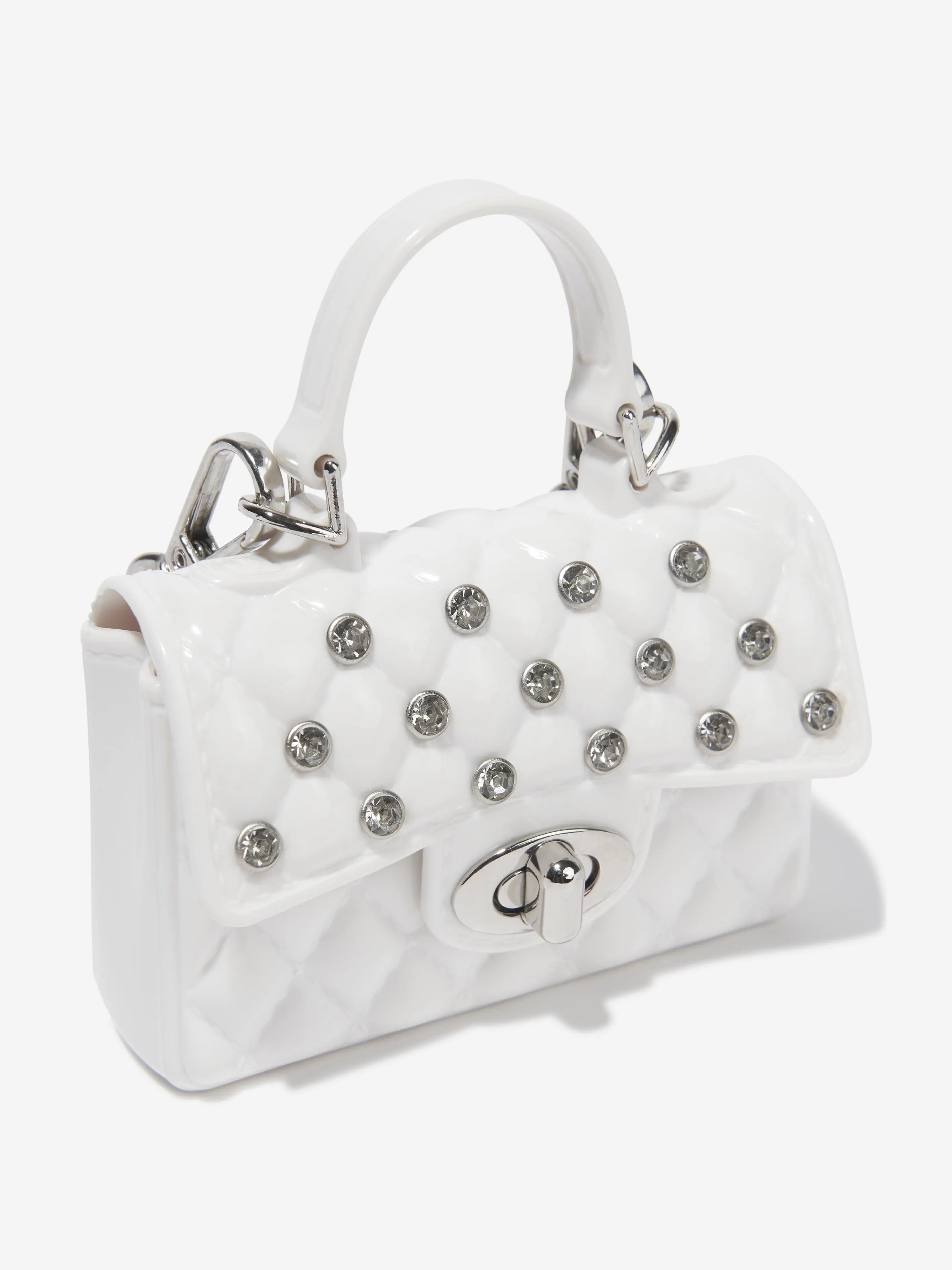 Monnalisa Girls PVC Lilly Bag In Cream