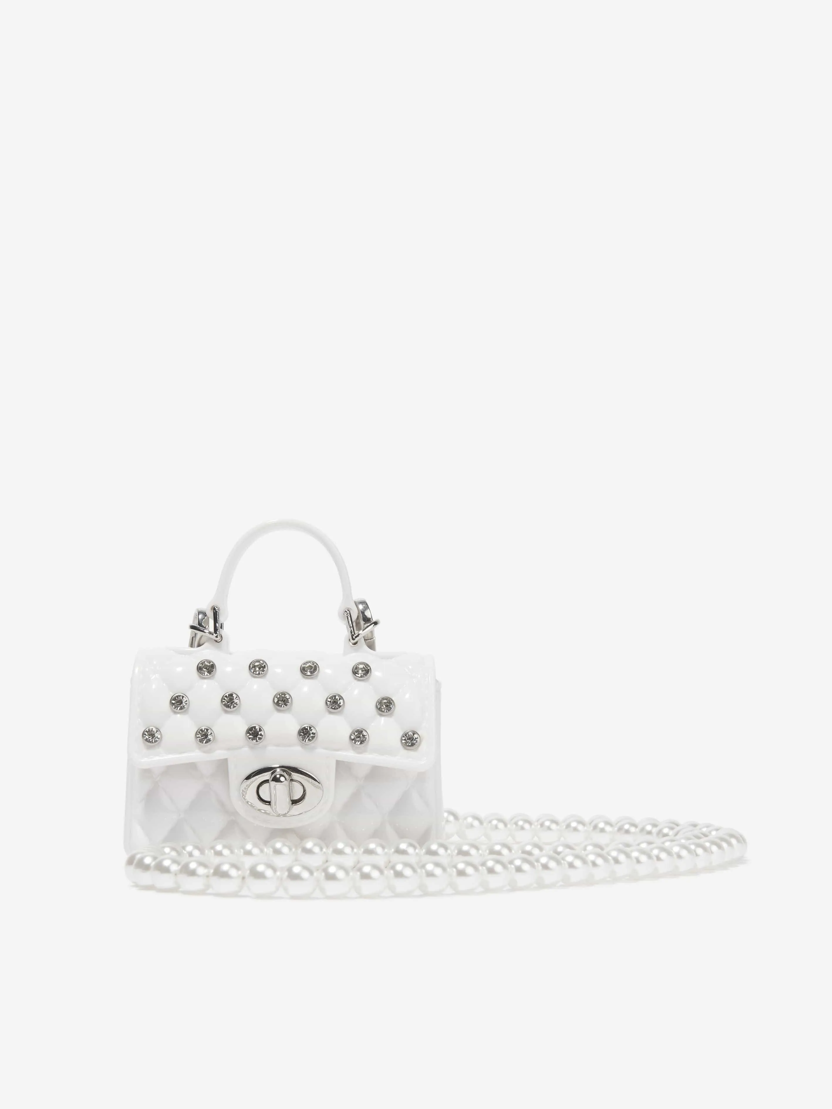 Monnalisa Girls PVC Lilly Bag In Cream