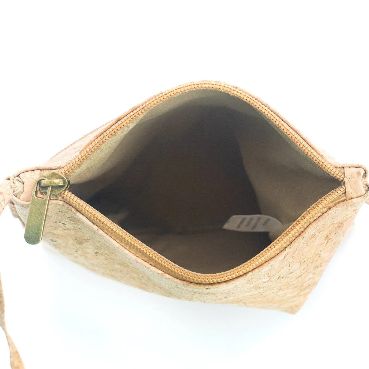 Natural cork Patterned double zipper crossbody bag BAG-2265