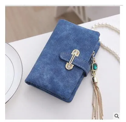 New Arrive 2017 Fashion Retro Matte Stitching Wallet Women Long Purse Clutch Women Casual Hasp Dollar Price Wallet Handbag